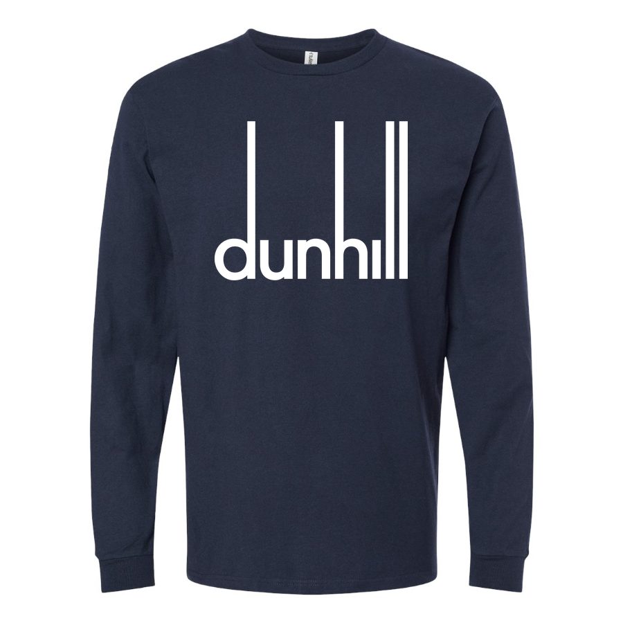 Men's Dunhil Long sleeves Cotton Blend T-Shirt - Navy