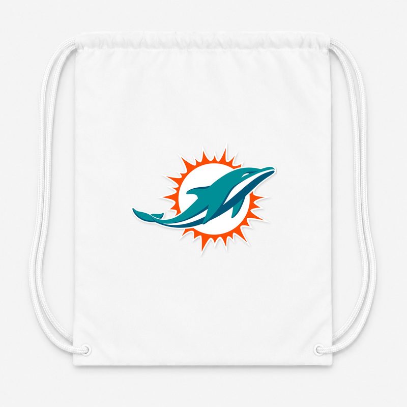 Miami Dolphins Drawstring Bag - White