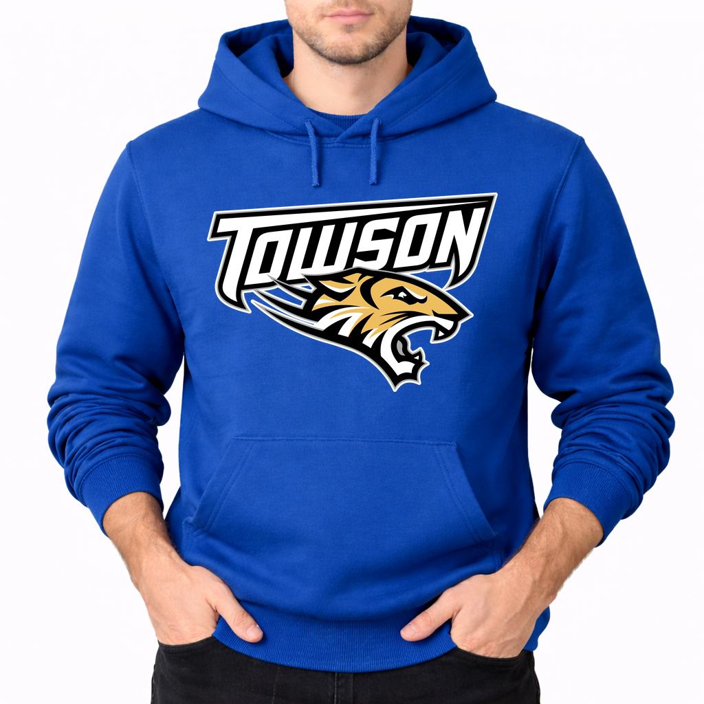 Men's Towson Tigers Pullover Hoodie - Blue