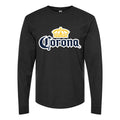 Men's Corona logo Long sleeves Cotton Blend T-Shirt - Black