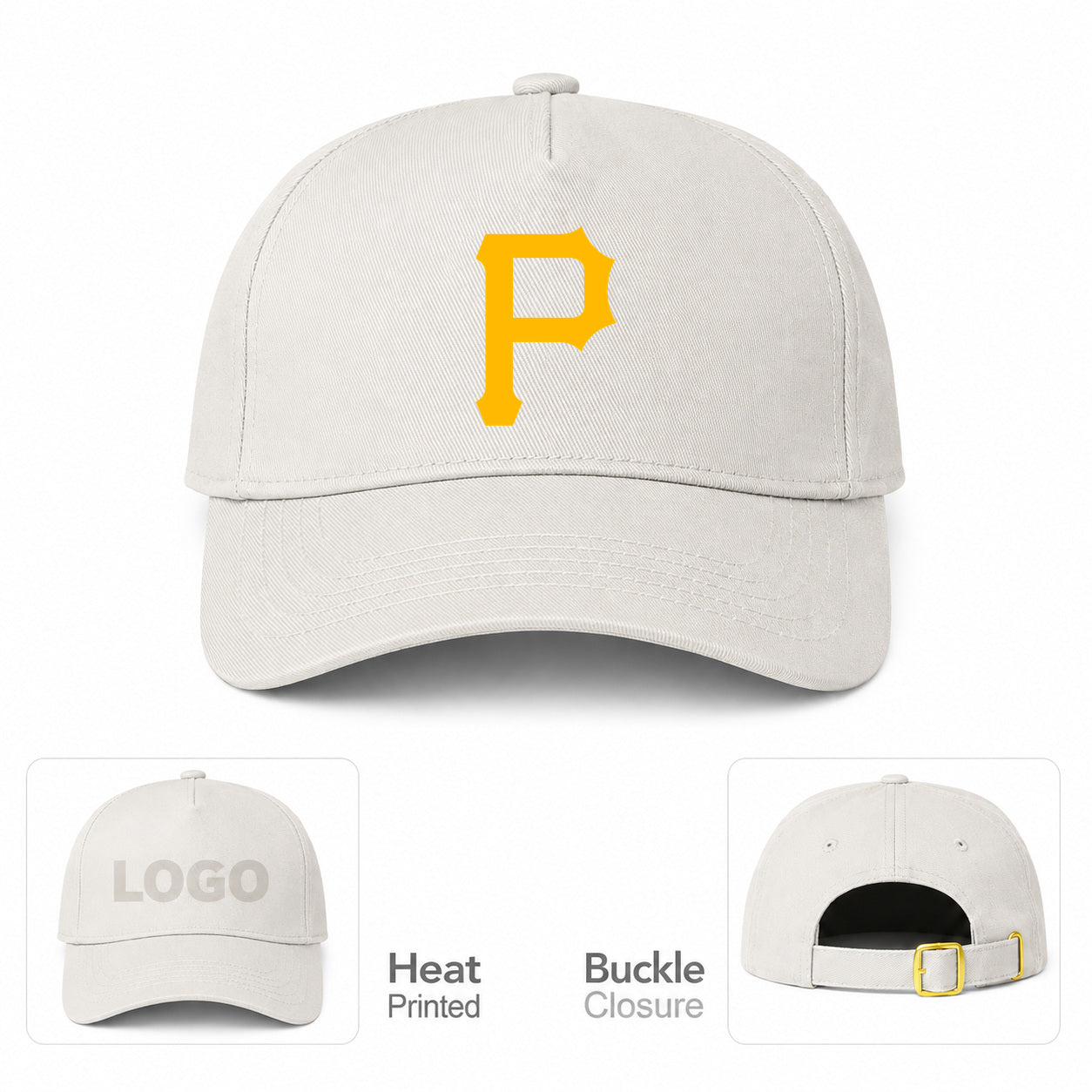 MLB Pittsburgh Pirates Baseball Cap Hat - Beige