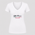 Women's Alfa Romeo Racing V Neck T-Shirt in white