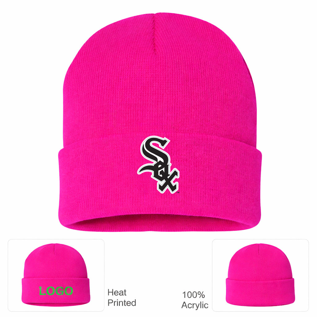 MLB Chicago White Sox Beanie Hat - Hot Pink