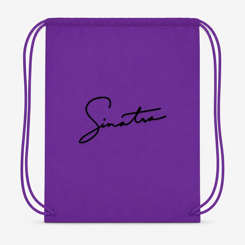 Frank Sinatra Drawstring Bag - Purple