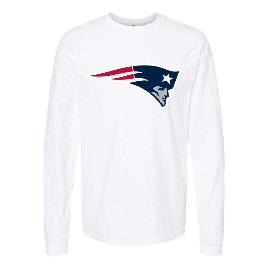Men's New England Patriots Long sleeves Cotton Blend T-Shirt - White