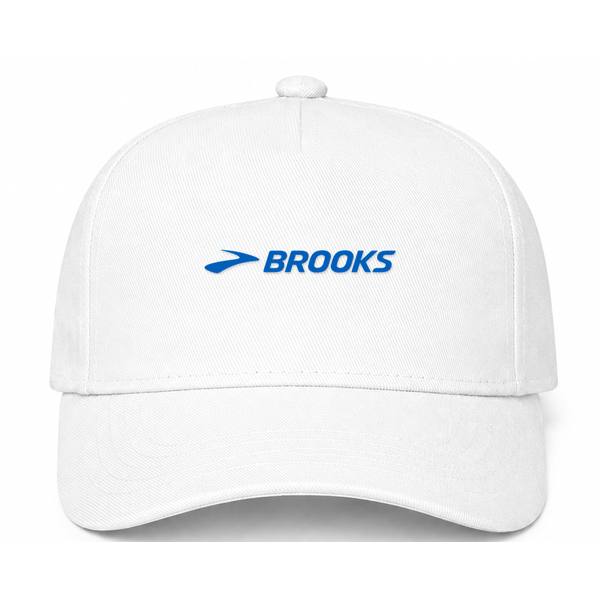 Brooks Logo White Dad Baseball Cap Hat