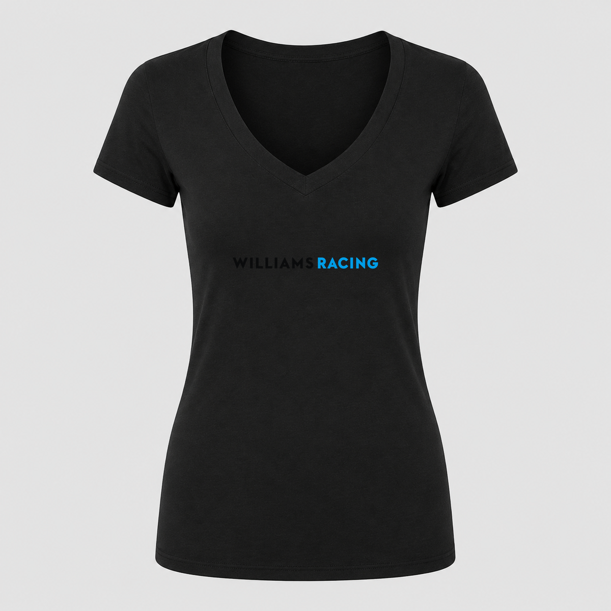 Women's Williams Racing V Neck T-Shirt in black