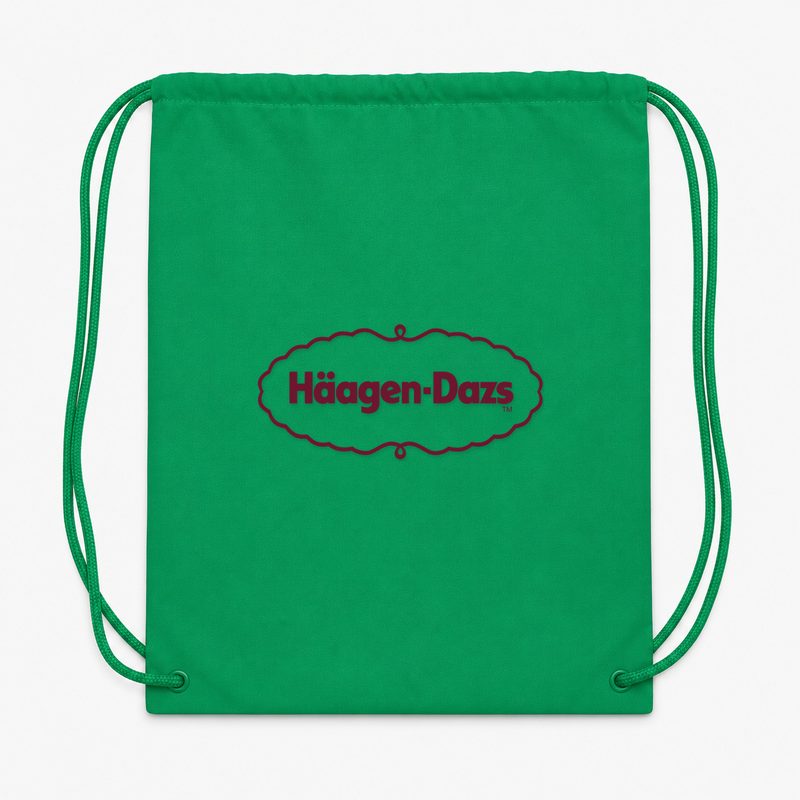 Haagen Datz Food Drawstring Bag - Green