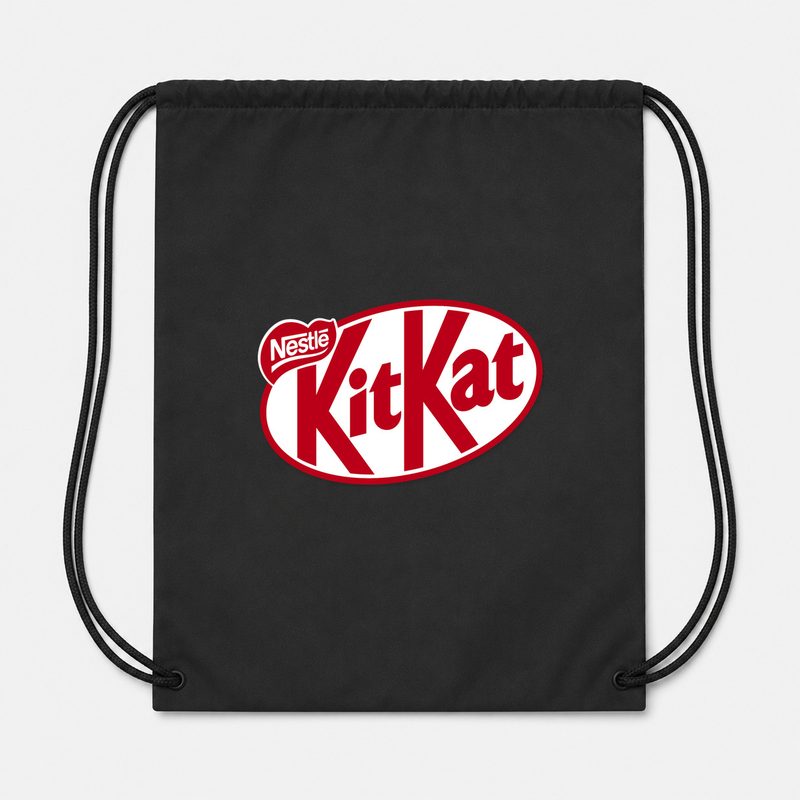 Kit Kat Food Drawstring Bag - Black