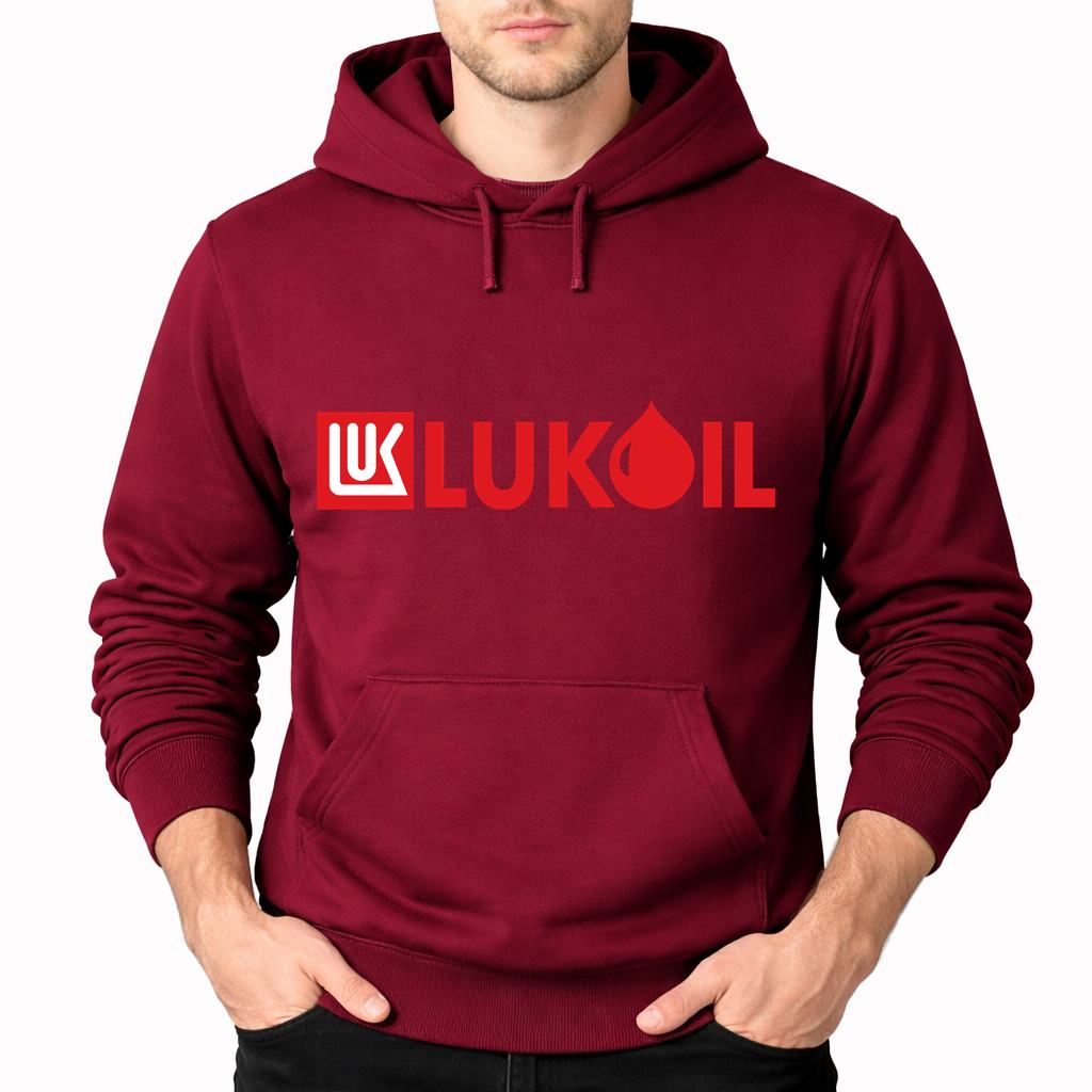 Men's Lukoil Pullover Hoodie - Burgundy