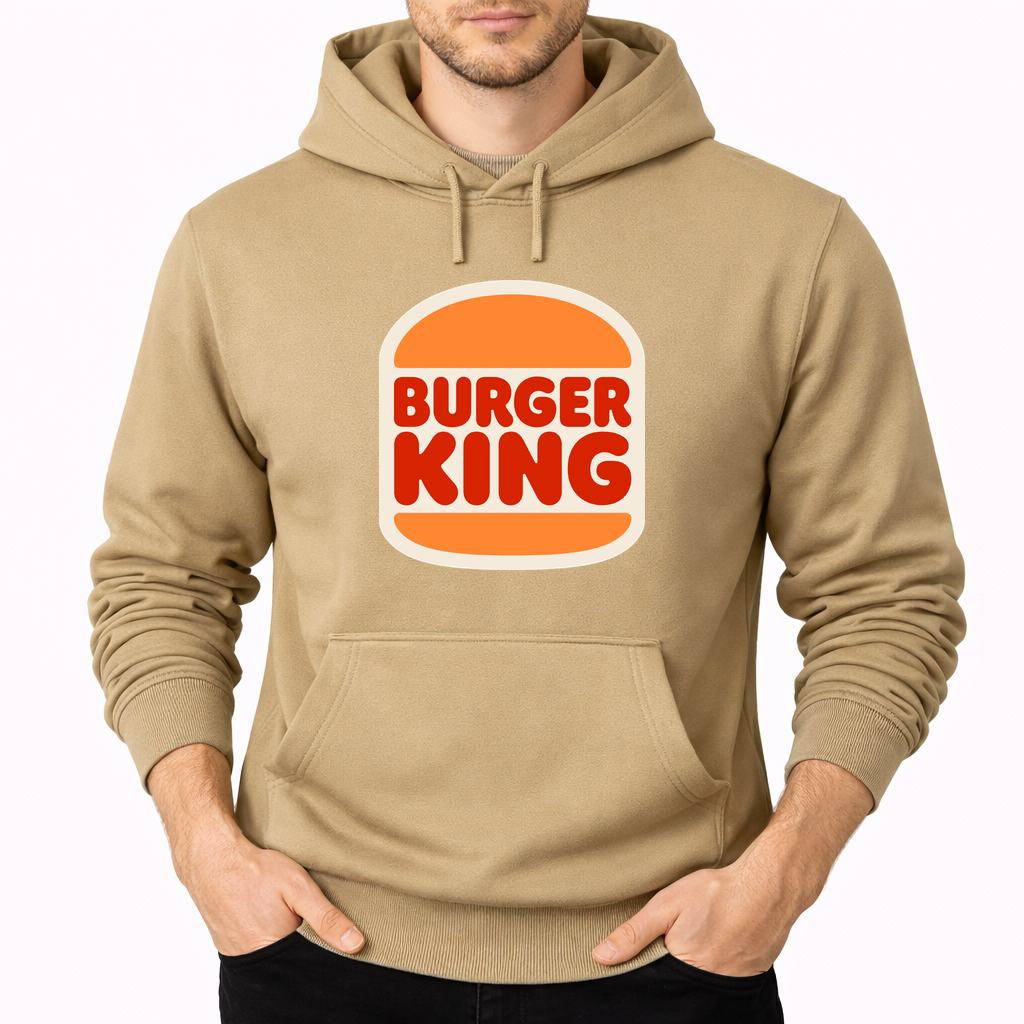 Men's Burger King Pullover Hoodie - Tan
