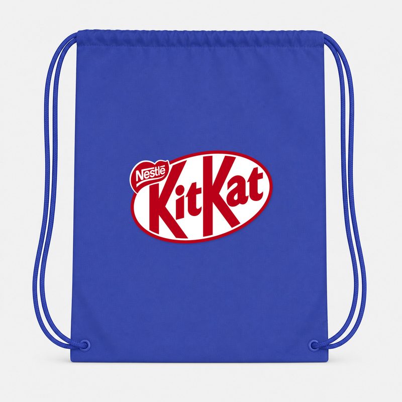 Kit Kat Food Drawstring Bag - Blue