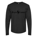 Men's Polo-Ralph-Lauren-Logo Black Long sleeves Cotton Blend T-Shirt - Black