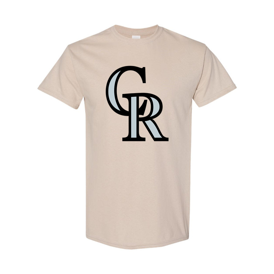 Men's Colorado Rockies Cotton T-Shirt - Tan