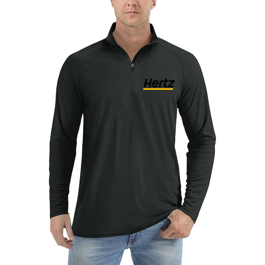 Hertz quarter-zip athletic shirt in Black