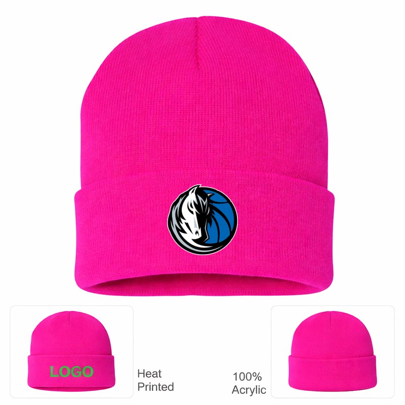 Dallas Mavericks Hot Pink Beanie Hat