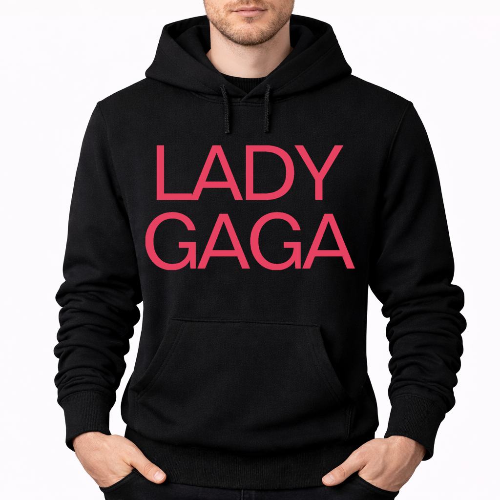 Men's Lady Gaga Pullover Hoodie - Black