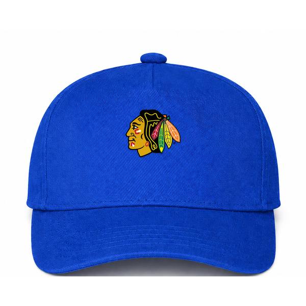 Chicago Blackhawks NHL Logo Blue Dad Baseball Cap Hat