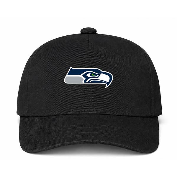 Seattle Seahawks NFL Logo Black Dad Baseball Cap Hat