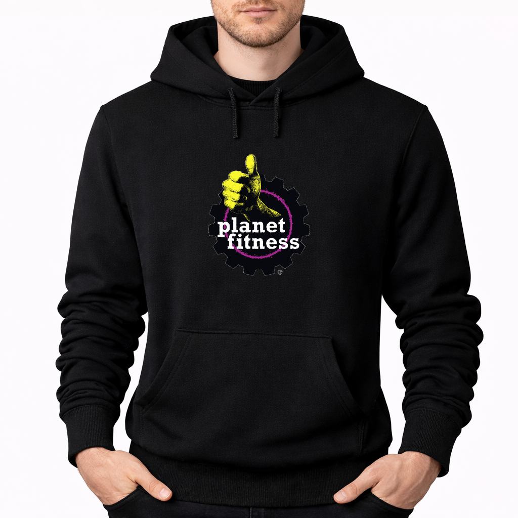 Men's Planet Fitness Pullover Hoodie - Black