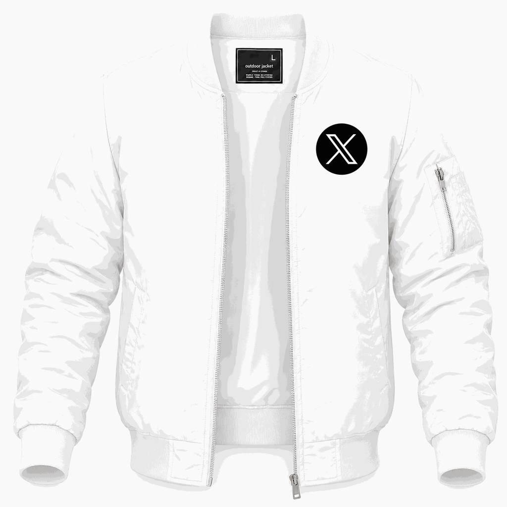 Men's Twitter X Lightweight Bomber Jacket - White
