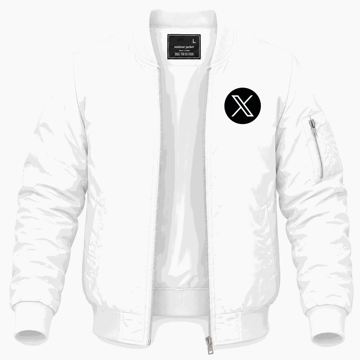 Men's Twitter X Lightweight Bomber Jacket - White