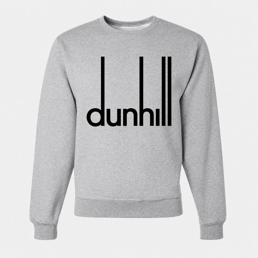 Men's Dunhill Black Logo Crewneck Sweatshirt - Gray
