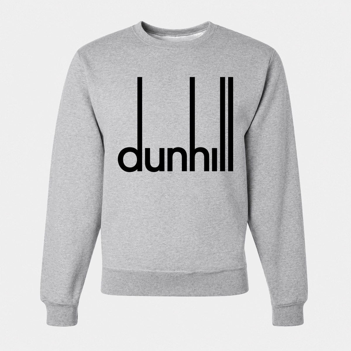 Men's Dunhill Black Logo Crewneck Sweatshirt - Gray