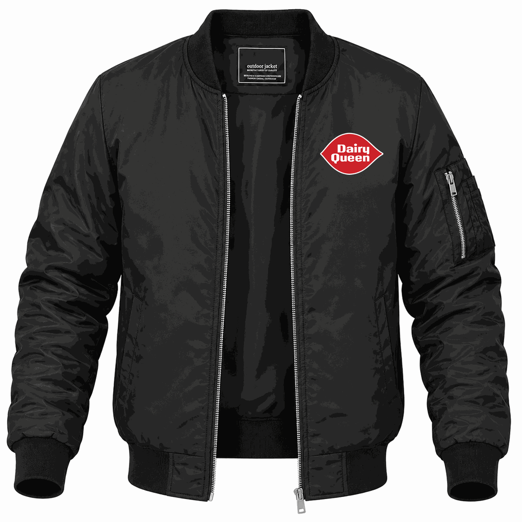 Men's Dairy Queen Lightweight Bomber Jacket - Black