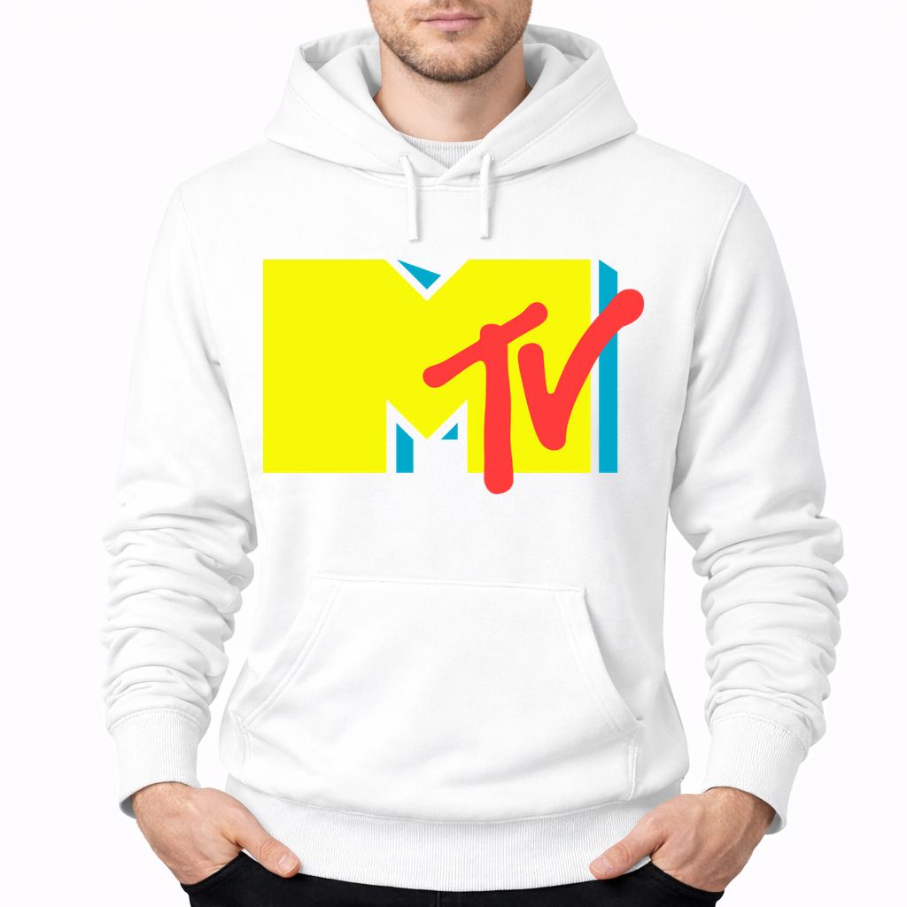 Men's MTV Pullover Hoodie - White