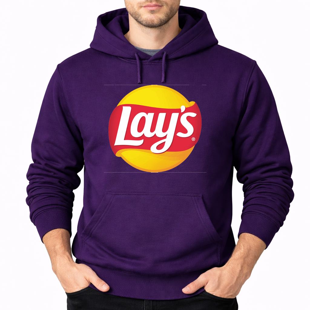 Men's Lays Food Pullover Hoodie - Purple