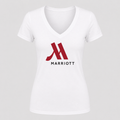 Women's Marriott V Neck T-Shirt in white