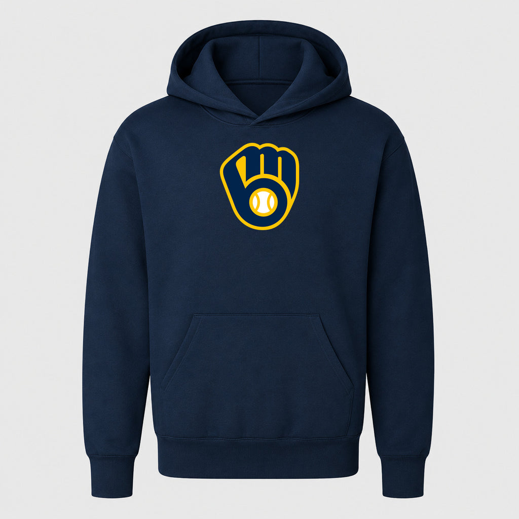 Youth Milwaukee Brewers Pullover Hoodie - Navy