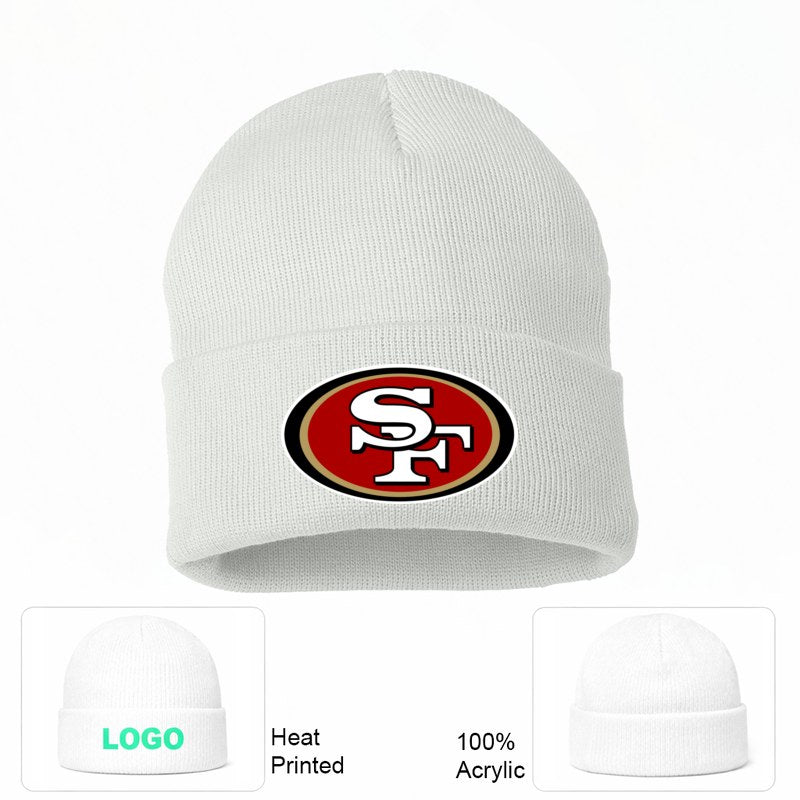 San Francisco 49ers White Beanie Hat