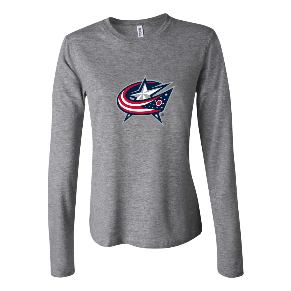 Women's Columbus Blue Jackets Long Sleeve T-Shirt - Gray