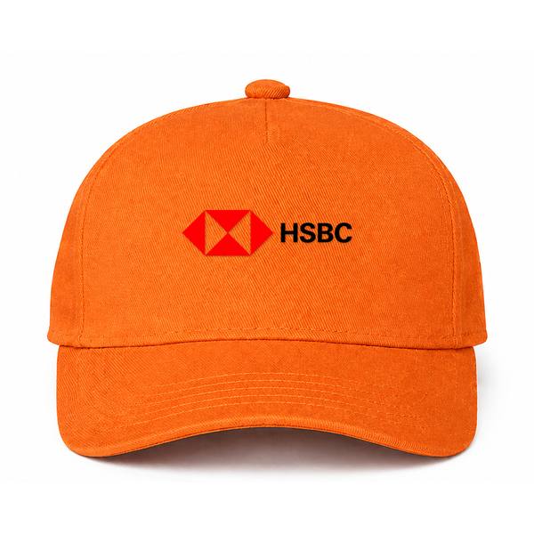 HSBC Logo Orange Dad Baseball Cap Hat