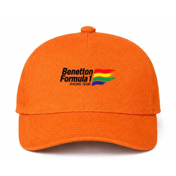 Benetton Formula 1 Racing Team Orange Dad Baseball Cap Hat