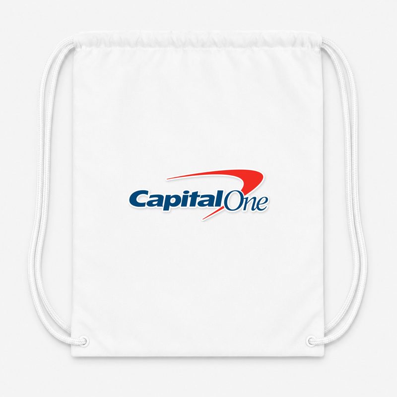 Capital One Drawstring Bag - White