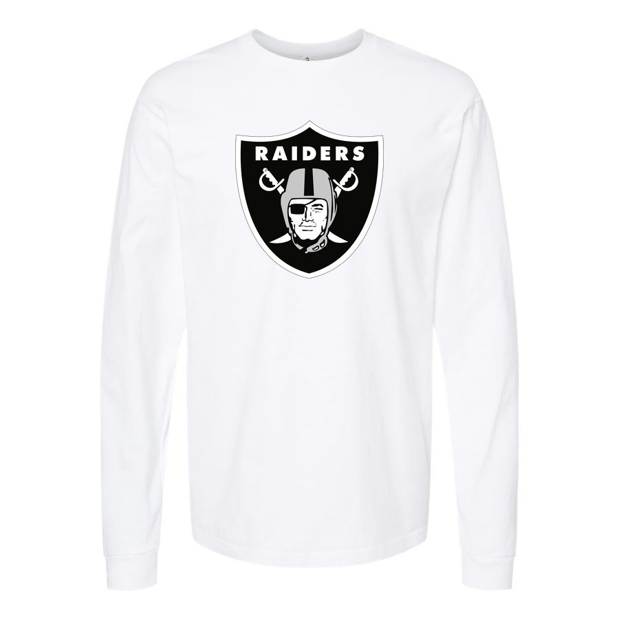 Men's Las Vegas Raiders Long sleeves Cotton Blend T-Shirt - White