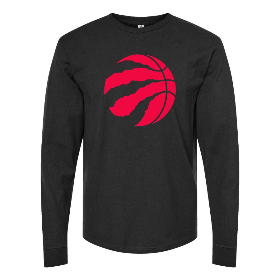 Men's Toronto Raptors Long sleeves Cotton Blend T-Shirt - Black