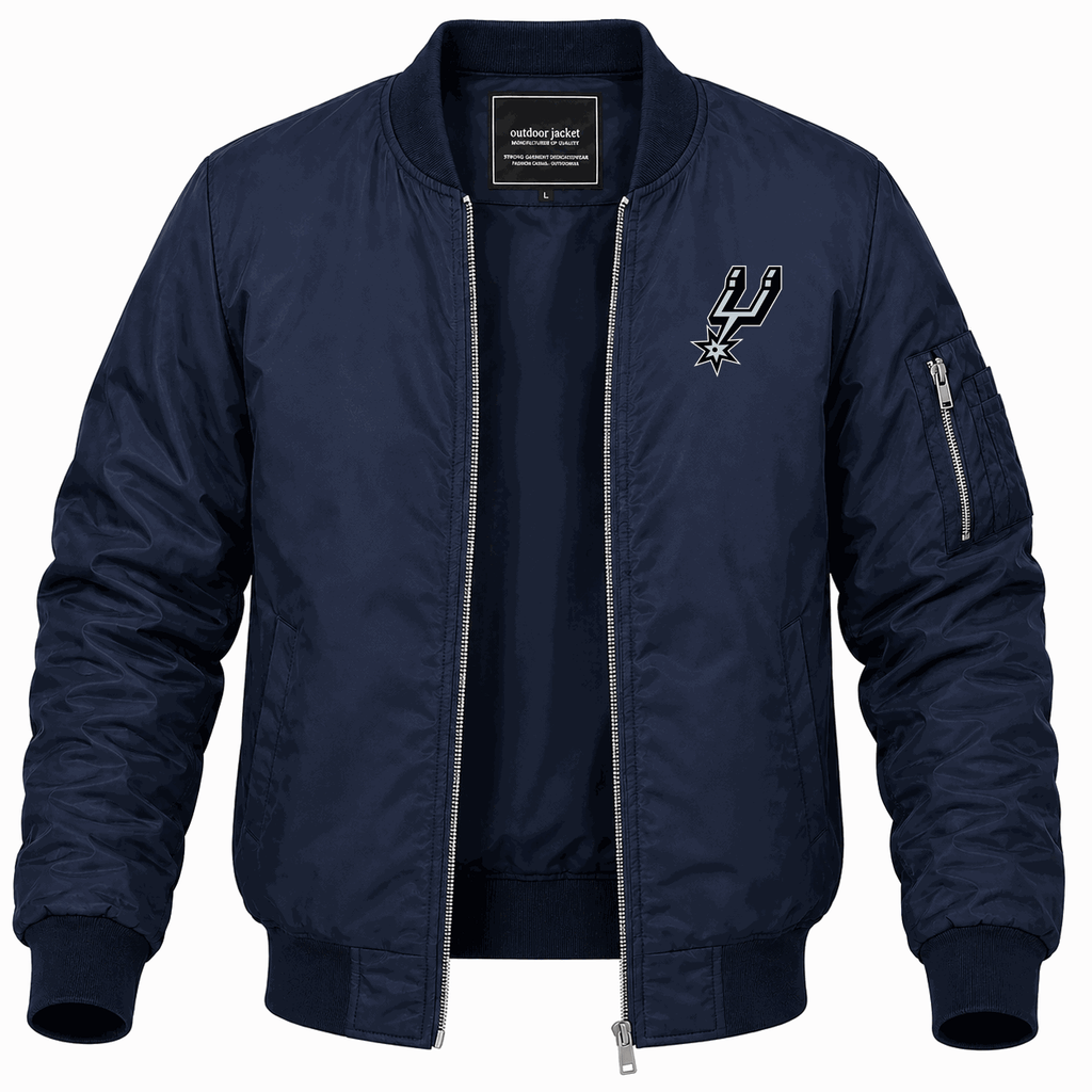 Men's San Antonio Spurs Lightweight Bomber Jacket - Navy
