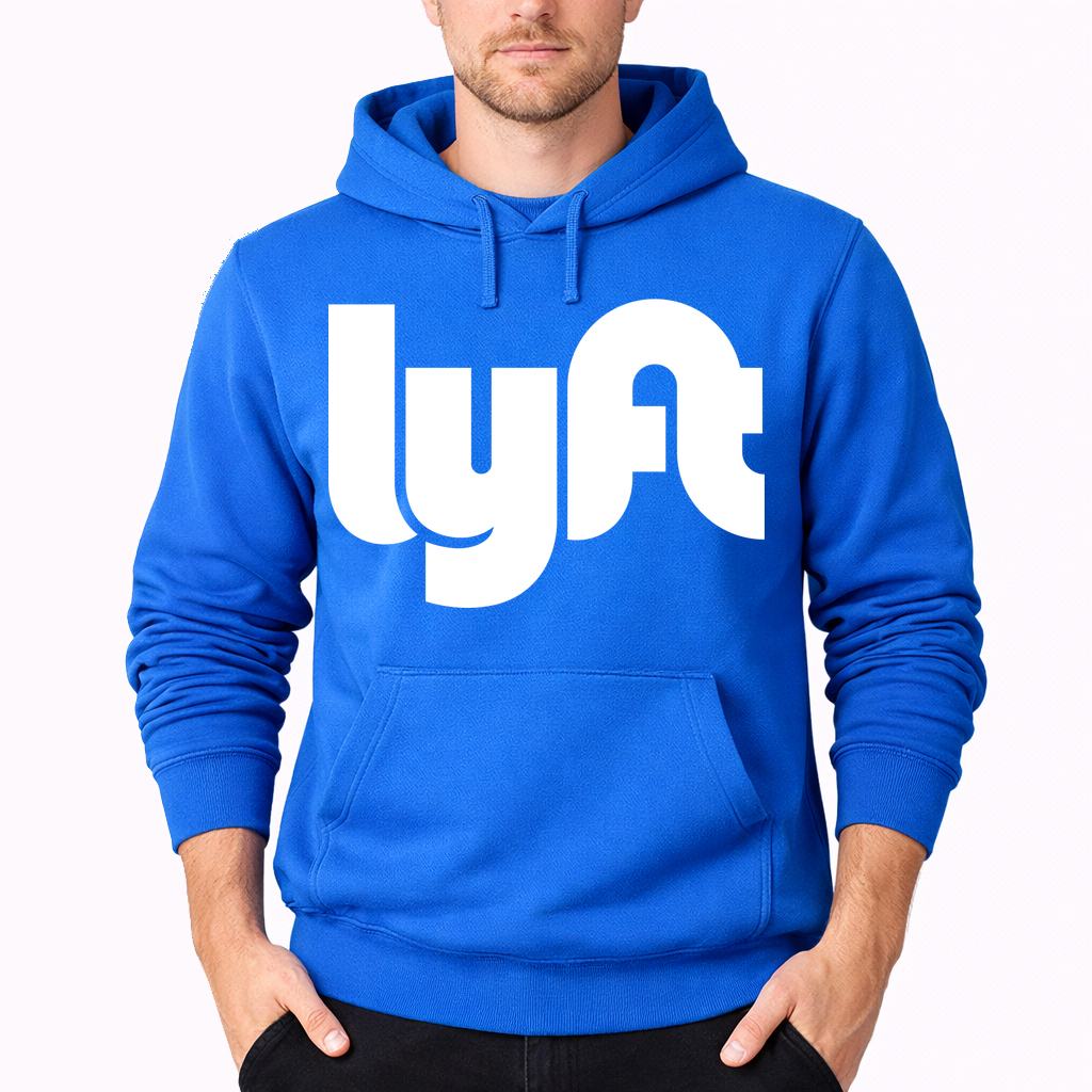 Men's Lyft White Pullover Hoodie - Azure