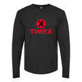 Men's Timex Long sleeves Cotton Blend T-Shirt - Black
