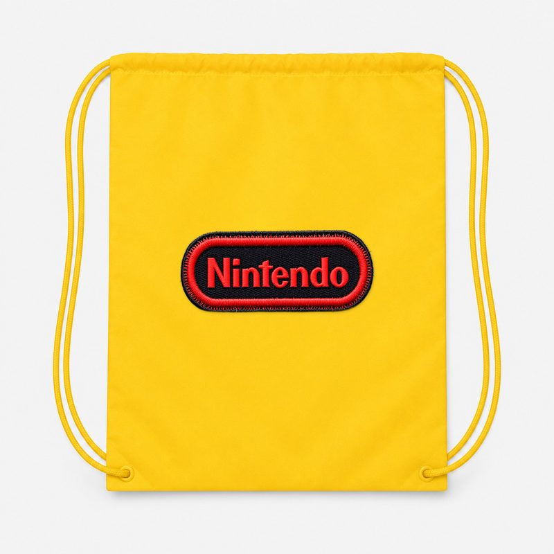Nintendo Embroidery Drawstring Bag - Yellow