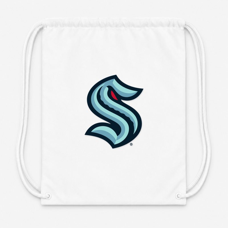 Seattle Kraken Drawstring Bag - White