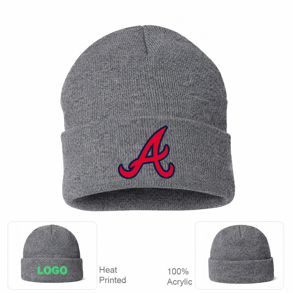 MLB Atlanta Braves Beanie Hat - Gray