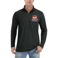 Quaker Logo quarter-zip athletic shirt in Black