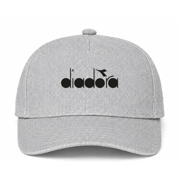 Diadora Logo Gray Dad Baseball Cap Hat