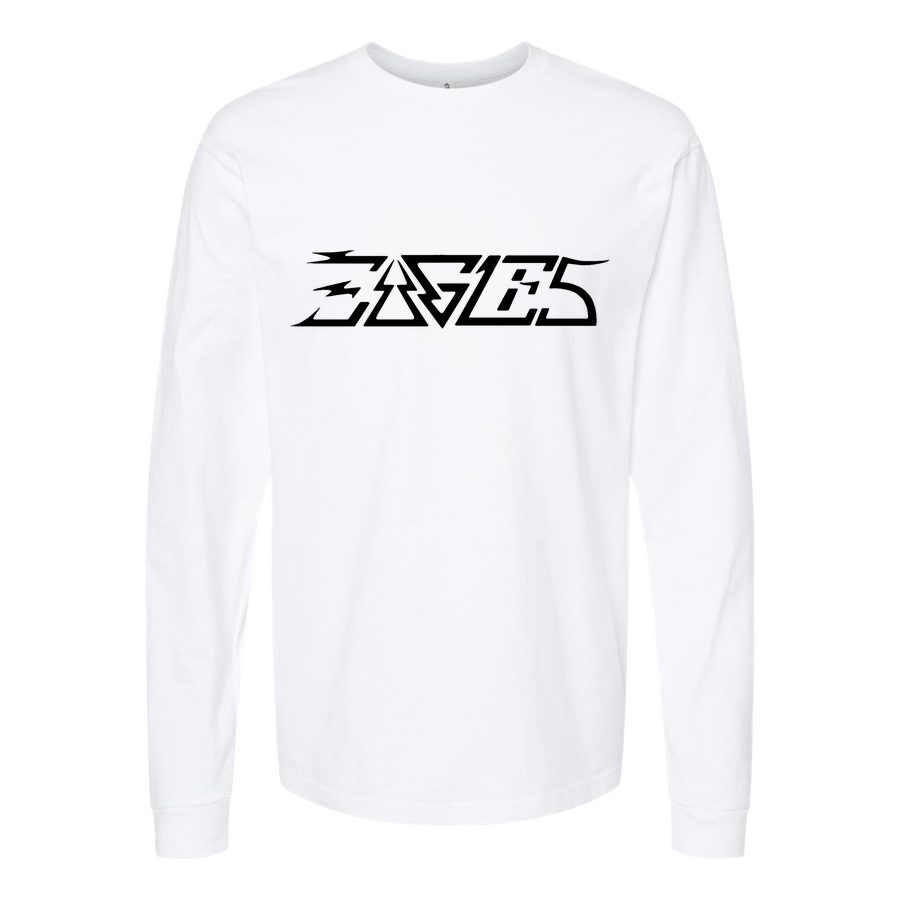 Men's The-Eagles-Logo Long sleeves Cotton Blend T-Shirt - White