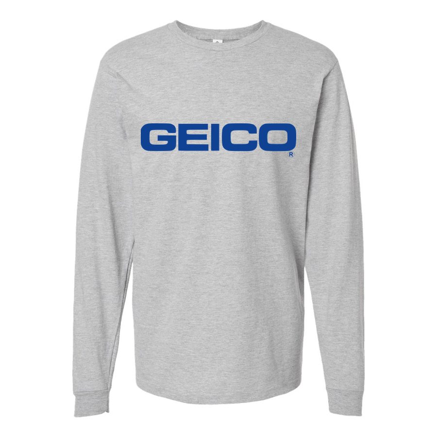 Men's Geico Long sleeves Cotton Blend T-Shirt - Gray